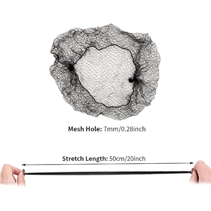 melebellot Bun net, 30 pcs hair net, invisible hair bun net, elastic edge mesh, dancer and nurse hair bun accessory - Image 2